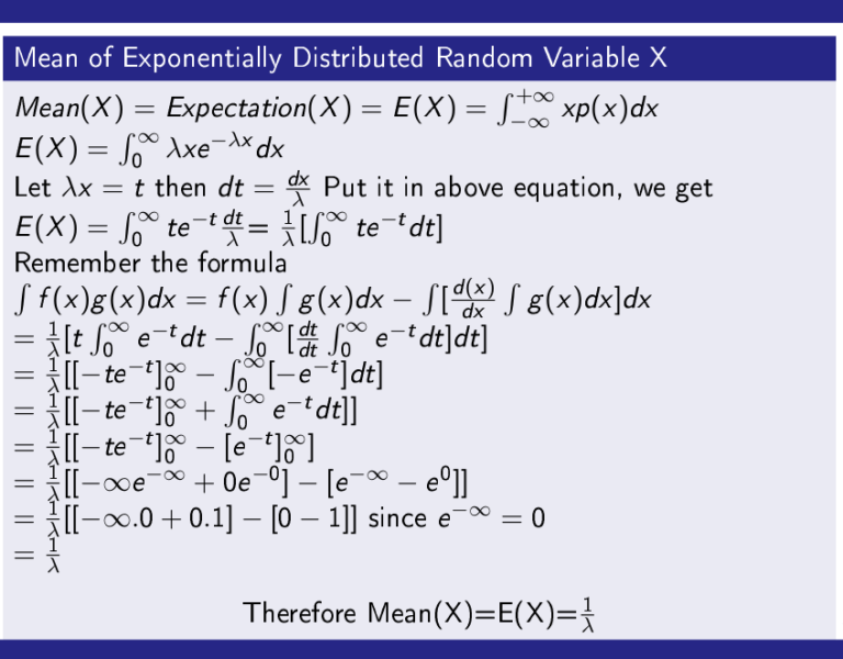 Exponential Probability Distribution - PostNetwork Academy