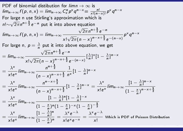 Poisson Distribution As A Limiting Case Of Binomial Distribution Hub And Network Of Posts